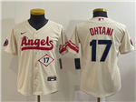 Los Angeles Angels #17 Shohei Ohtani Youth Cream 2022 City Connect Cool Base Jersey