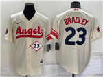 Los Angeles Angels #23 Archie Bradley Cream 2022 City Connect Cool Base Jersey