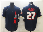 Los Angeles Angels #27 Mike Trout Navy 2021 MLB All-Star Game Cool Base Jersey