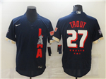Los Angeles Angels #27 Mike Trout Navy 2021 MLB All-Star Game Flex Base Jersey