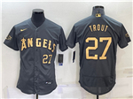 Los Angeles Angels #27 Mike Trout Charcoal 2022 MLB All-Star Game Flex Base Jersey