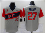 Los Angeles Angels #27 Mike Trout Gray 2021 Little League Classic Cool Base Jersey