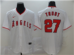 Los Angeles Angels #27 Mike Trout White Cool Base Jersey