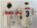 Los Angeles Angels #3 Taylor Ward Youth Cream 2022 City Connect Cool Base Jersey