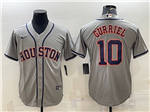 Houston Astros #10 Yuli Gurriel Gray Cool Base Jersey