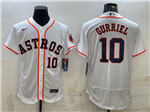 Houston Astros #10 Yuli Gurriel White Flex Base Jersey