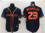 Houston Astros #23 Michael Brantley 2022 Navy City Connect Cool Base Jersey