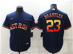 Houston Astros #23 Michael Brantley Navy/Rainbow Cool Base Jersey