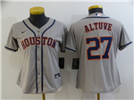 Houston Astros #27 Jose Altuve Women's Gray Cool Base Jersey