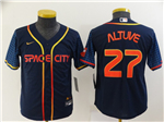 Houston Astros #27 Jose Altuve Youth 2022 Navy City Connect Cool Base Jersey