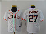 Houston Astros #27 Jose Altuve Youth White 2020 Cool Base Jersey