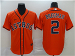 Houston Astros #2 Alex Bregman Orange 2020 Cool Base Jersey