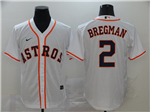 Houston Astros #2 Alex Bregman White 2020 Cool Base Jersey