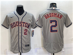 Houston Astros #2 Alex Bregman Gray Flex Base Jersey