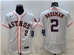 Houston Astros #2 Alex Bregman White 2020 Flex Base Jersey
