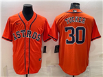 Houston Astros #30 Kyle Tucker Orange Cool Base Jersey