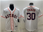 Houston Astros #30 Kyle Tucker White Cool Base Jersey