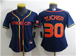 Houston Astros #30 Kyle Tucker Women's 2022 Navy City Connect Cool Base Jersey