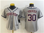 Houston Astros #30 Kyle Tucker Women's Gray Cool Base Jersey