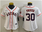Houston Astros #30 Kyle Tucker Women's White Cool Base Jersey