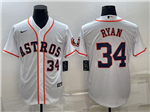 Houston Astros #34 Nolan Ryan White Cool Base Jersey