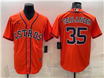Houston Astros #35 Justin Verlander Orange Cool Base Jersey