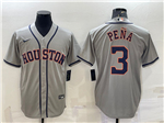 Houston Astros #3 Jeremy Pena Gray Cool Base Jersey
