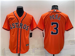 Houston Astros #3 Jeremy Pena Orange Cool Base Jersey