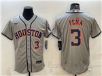 Houston Astros #3 Jeremy Pena Gray Flex Base Jersey