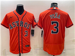 Houston Astros #3 Jeremy Pena Orange Flex Base Jersey