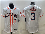Houston Astros #3 Jeremy Pena White Flex Base Jersey