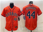 Houston Astros #44 Yordan Alvarez Orange Flex Base Jersey