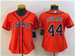 Houston Astros #44 Yordan Alvarez Women's Orange Cool Base Jersey