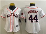 Houston Astros #44 Yordan Alvarez Women's White Cool Base Jersey