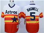 Houston Astros #5 Jeff Bagwell hrowback Orange Cooperstown Jersey