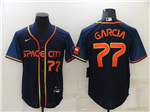 Houston Astros #77 Luis Garcia 2022 Navy City Connect Cool Base Jersey