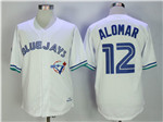 Toronto Blue Jays #12 Roberto Alomar 1993 Throwback White Jersey