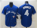Toronto Blue Jays #4 George Springer Blue 2020 Cool Base Jersey