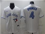 Toronto Blue Jays #4 George Springer White Cool Base Jersey