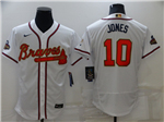 Atlanta Braves #10 Chipper Jones White 2022 Gold Program Flex Base Jersey
