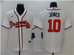 Atlanta Braves #10 Chipper Jones White 2020 Cool Base Jersey