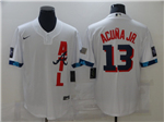 Atlanta Braves #13 Ronald Acuna Jr. White 2021 MLB All-Star Game Cool Base Jersey