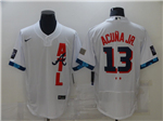 Atlanta Braves #13 Ronald Acuna Jr. White 2021 MLB All-Star Game Flex Base Jersey
