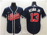 Atlanta Braves #13 Ronald Acuna Jr. Navy 2020 Cool Base Jersey