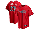Atlanta Braves #13 Ronald Acuna Jr. Red 2020 Cool Base Jersey