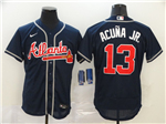 Atlanta Braves #13 Ronald Acuna Jr. Navy 2020 Flex Base Jersey