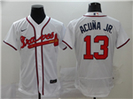 Atlanta Braves #13 Ronald Acuna Jr. White 2020 Flex Base Jersey