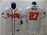 Atlanta Braves #27 Austin Riley White 2022 Gold Program Flex Base Jersey
