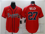 Atlanta Braves #27 Austin Riley Red Cool Base Jersey