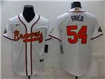 Atlanta Braves #54 Max Fried White 2022 Gold Program Cool Base Jersey